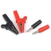4Pcs/Set 55MM Alligator Clip + Banana Plug, Test Probe With 4mm Banana Plug Cable Clips Socket Battery Red Black