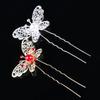 6 Pcs Butterfly U Shaped Hairpin Bride Headwear Wedding Party Hair Accessories