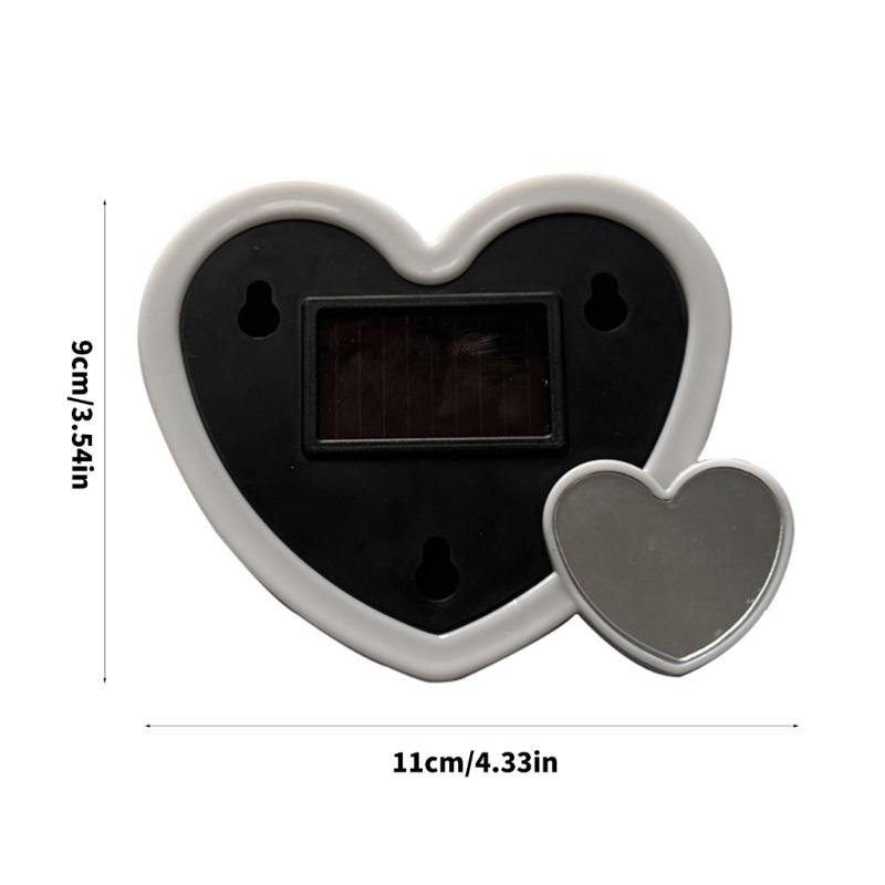 Heart Shaped Solar Powered Glow Lights For Car Dashboard Decoration Featuring Cordless Design And Multiple Modes
