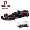 Bburago 1:43 F1 2023 24# Zhou Guanyu Alfa Romeo F1 Team Stake C43  77# Valtteri Bottas Alloy Car Die Cast Car Model Competition zl2