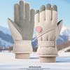 New Ski Full Palm Gloves Fleece Warm Cold-proof Waterproof Anti-Lost Buckle Outdoor Riding Gloves