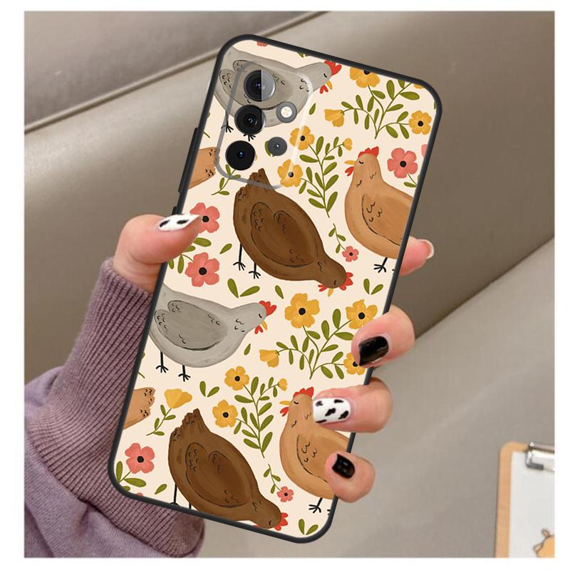 Chicken Pattern Case For Samsung Galaxy A34 A54 A14 A06 A16 A26 A36 A56 A12 A32 A52 A13 A33 A53 A15 A35 A55