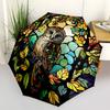 1 Stück Buntglas Eule Faltbarer Regenschirm | Elegantes Design, Modisches Accessoire, Langlebige Konstruktion, Stabile Speichen yy251107051