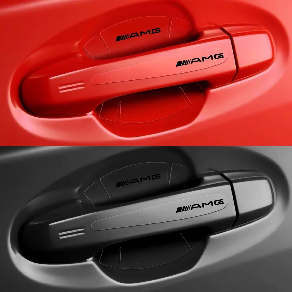 FA94/8Pcs PVC Car Door Handle Stickers Auto Anti Scratch Protective Decal For MERCEDES BENZ W203 W204 W205 W209 W210 W211 W212 W176