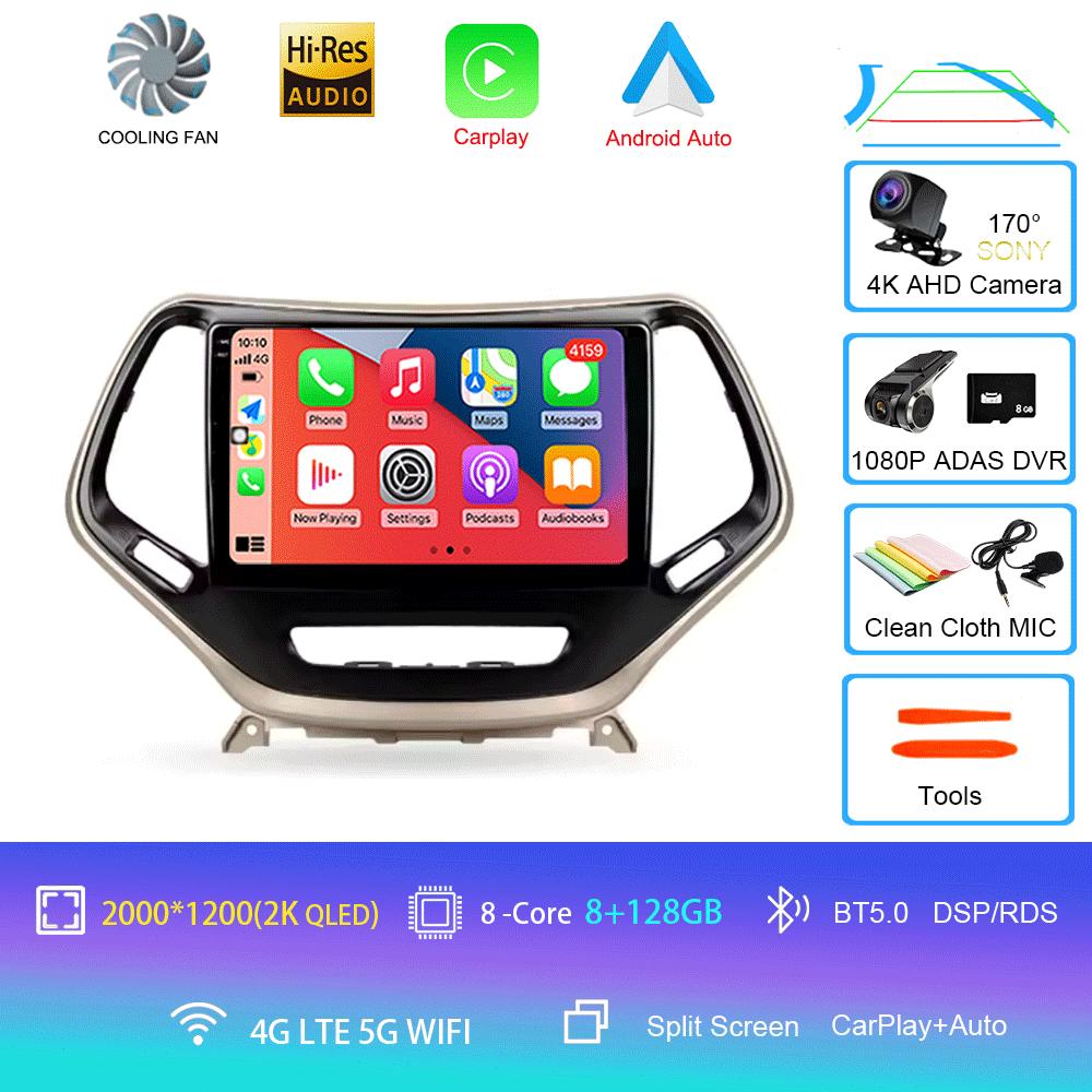 Android 14 For Jeep Cherokee 5 KL 2014 - 2018 Car Radio Multimedia Video Player Navigation No 2din 2 din DVD