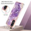 For Oppo Reno8 T 4G TPU Case with IMD Marble Pattern Electroplated Back Cover