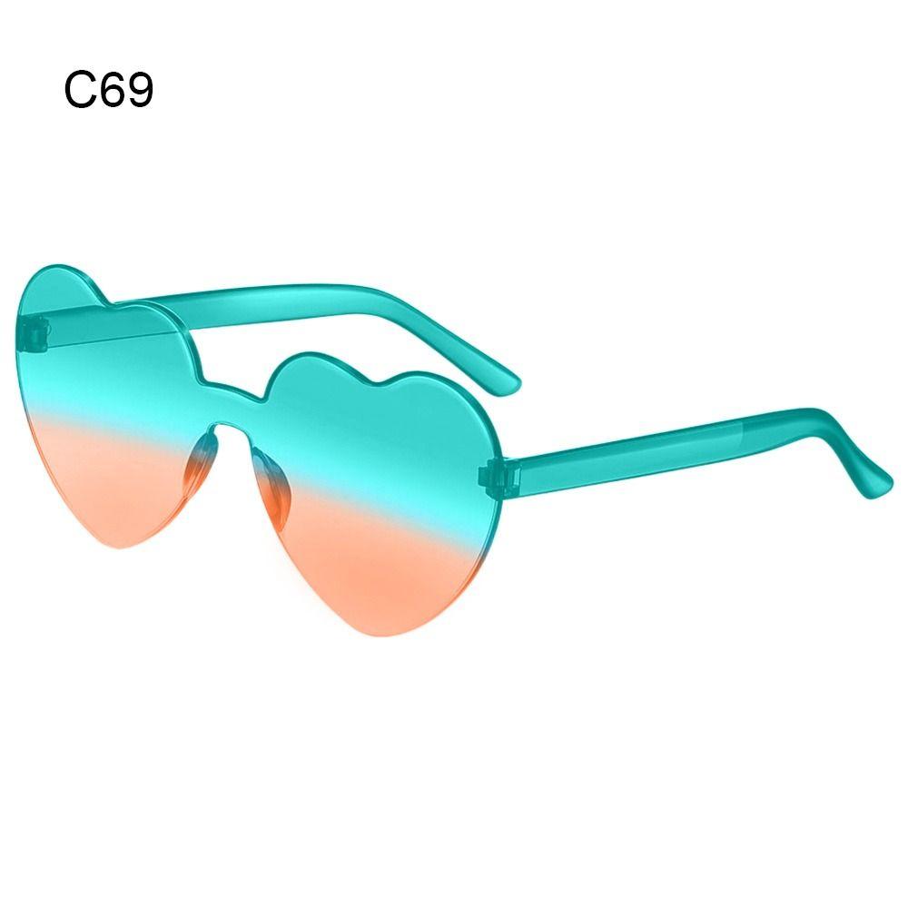 Heart-shaped Sunglasses Colorful Heart Glasses Gradient Lenses Candy Color Shades, Funny Party Sun Glasses for Adults