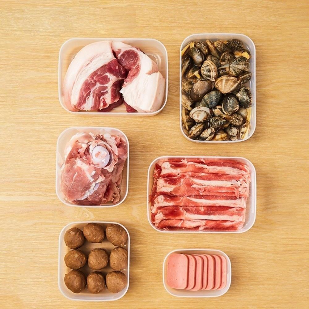 With Lid Refrigerator Organizer Transparent Sealed Fresh-Keeping Box Antibacterial Food Grade Frozen Storage Box