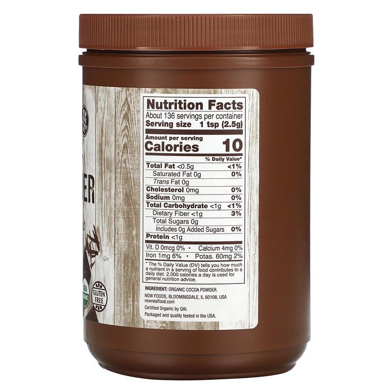 Real Food, Organic Cocoa Powder, 12 Oz (340 G)