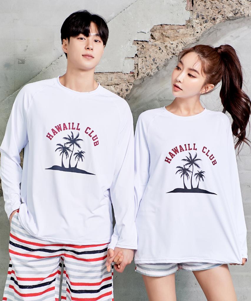 VENDIS Hawaii Club Long-Sleeve Couple Rash Guards
