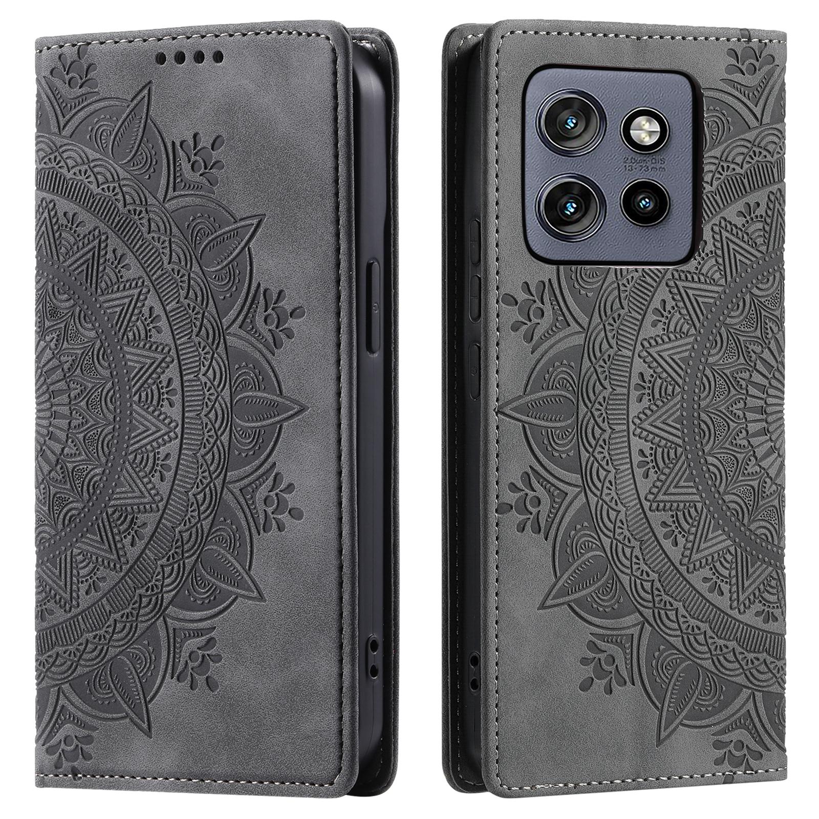 

Style 010 For Motorola Edge 50 Neo 5G/Moto S50 5G/Thinkphone 25 5G Case Mandala Pattern Magnetic Closing Leather Phone Cover C