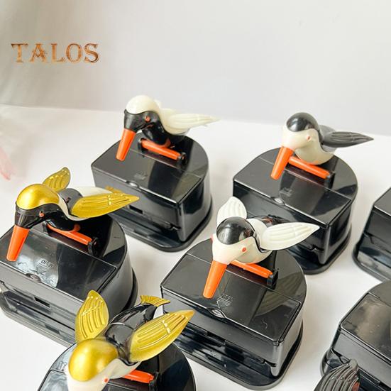 Bird Toothpick Dispenser Press Woodpecker Toothpick Holder Portable Home Office Restaurant Desktop Automatic Toothpick Organizer Container