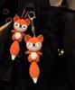 Cute Fox Woolen Crochet DIY Set, Handmade Doll Material Pack,Used As Backpack Pendant,Keychain Decoration,Couple's Birthday Gift