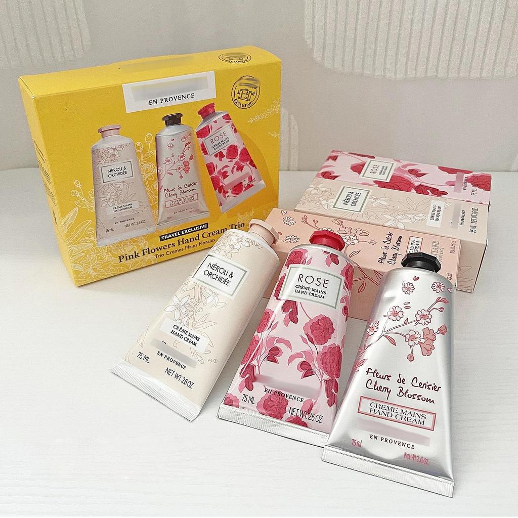 Oushujia Cherry Blossom Shea Butter Hand Cream Gift Set - Moisturizing, Anti-Wrinkle, Nourishing Winter Care Souvenir.
