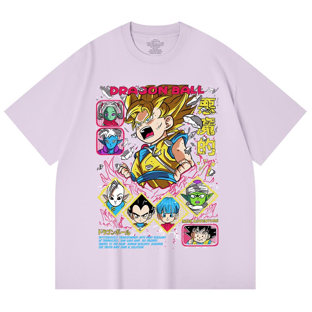 230 Gsm 100% Cotton Dragon Ball V62 Print Unisex Heavy Cotton T Shirt