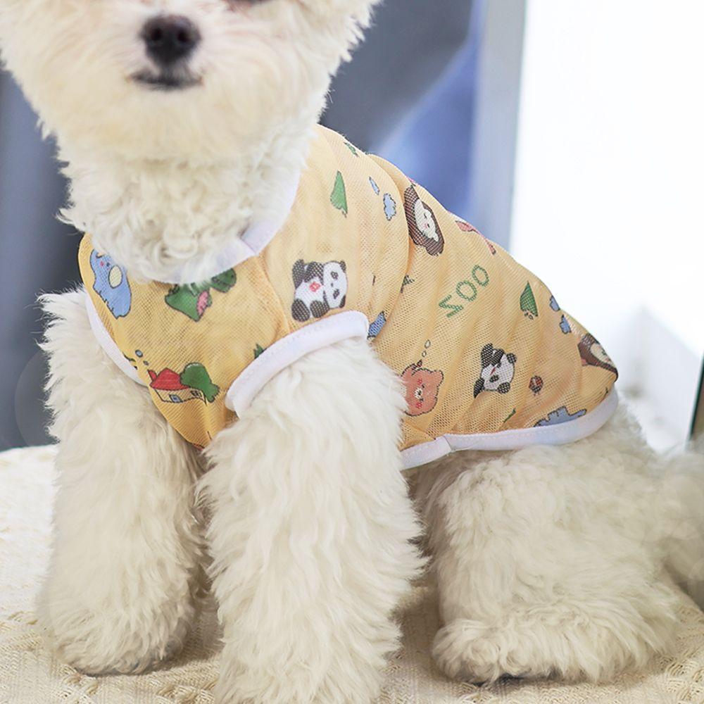 Desene animate drăguț animal de companie vestă subțire cățeluș vară respirabil plasă îmbrăcăminte pentru pisici câini pisică jachetă haine pentru câini mici