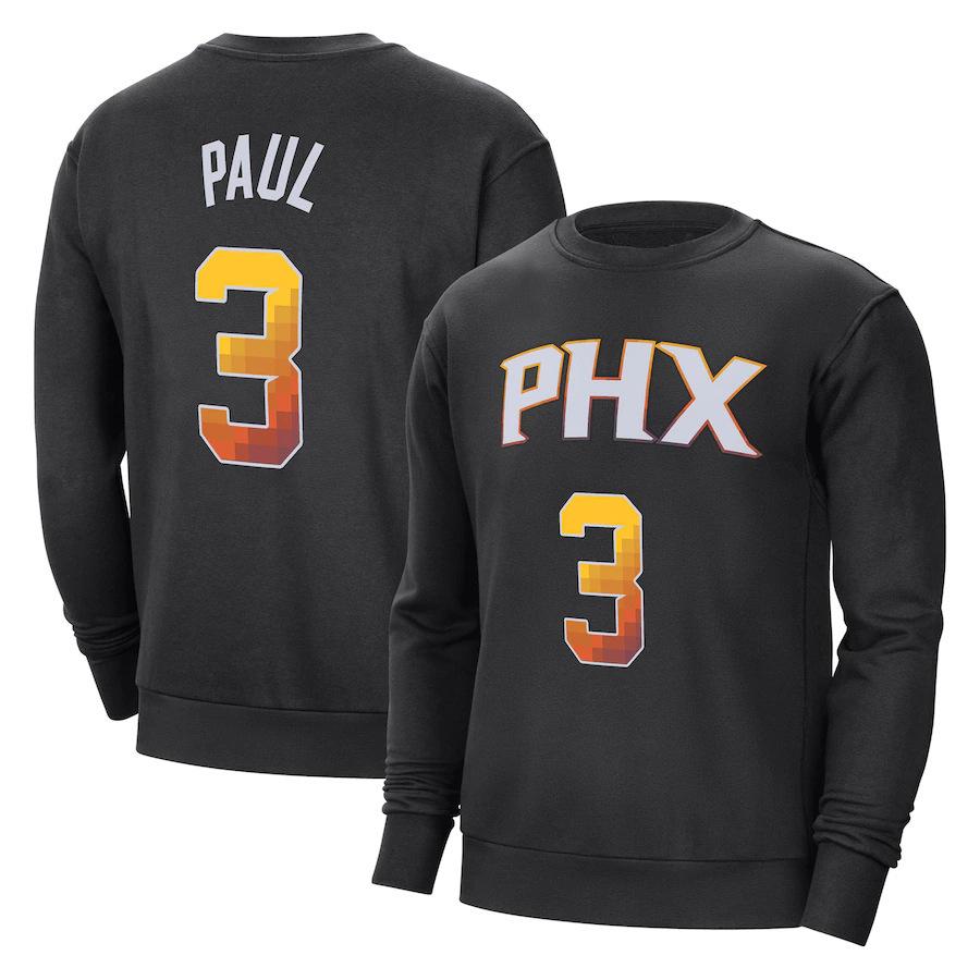 NBA Basketball Clothing Crew Neck Sweater Men's Sports Printed European and American Size Pullover
