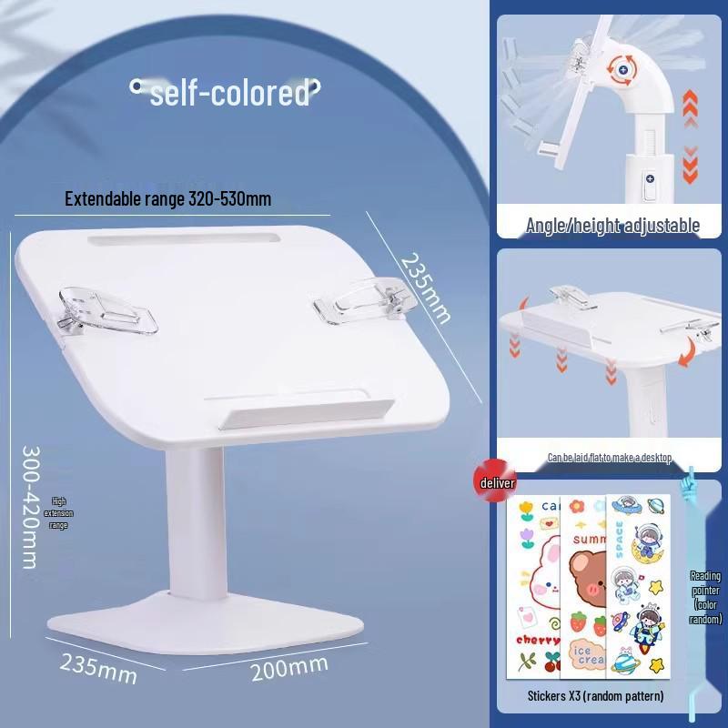 

Детская регулируемая подставка для чтения со светом для держателя книг, для пола, стола или кровати