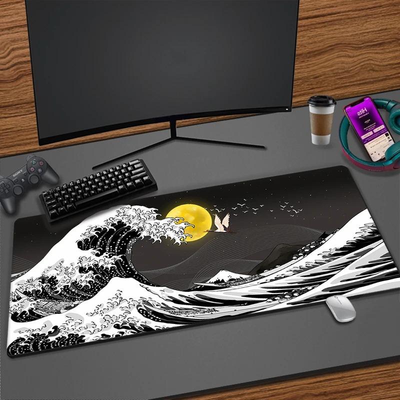 Japanese Pink Sakura Mouse Pad Gaming Office Fuji Cherry Blossom Mousepad XXL Keyboard Mat Non-Slip Laptop Computer Desk Carpet