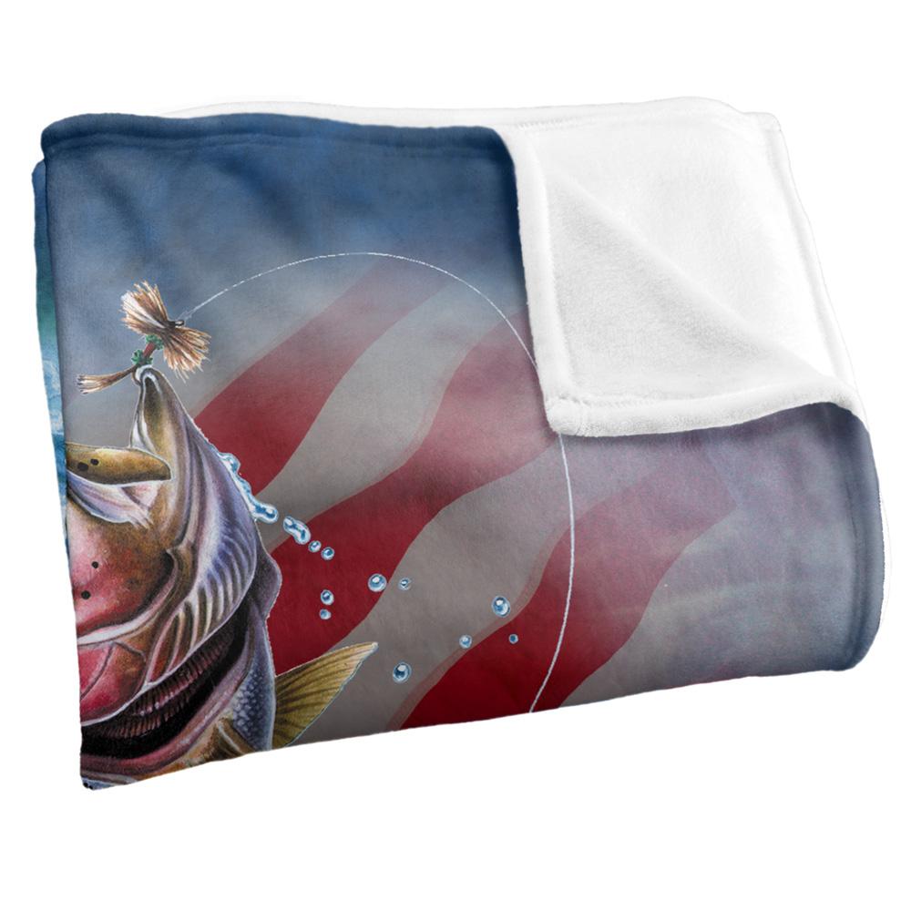 JQ Licensing Silky American Flag Supersoft Blanket