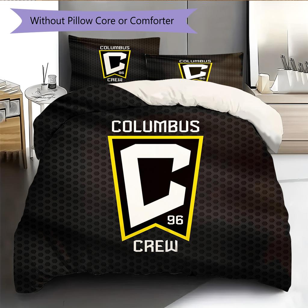 Columbus Crew  Pattern Bedding Quilt Set  Home Decoration  Gift (1 * Duvet Cover + 2 * Pillowcase  Without Core)