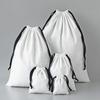 Custom Logo Cotton Canvas Drawstring Bag: Small Jewelry Storage or Large Dustproof Bag