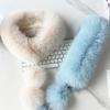 1Pcs Winter Thickened Natural Fox Fur Scarf For Women Magnetic Scarf Neck Warm Fluffy Shawls Female Coat Collar
