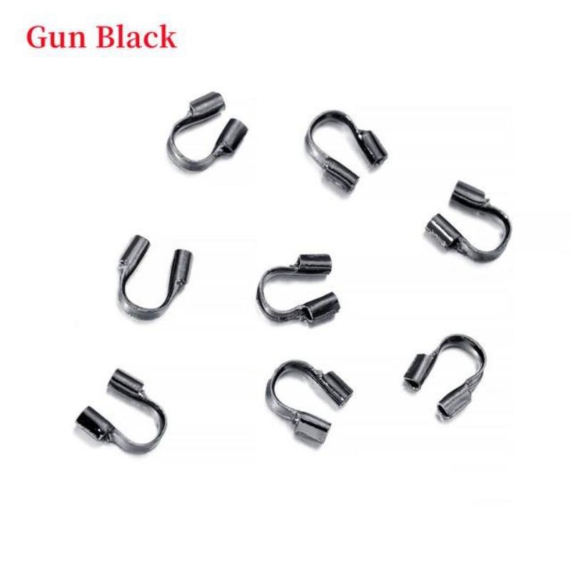 100pcs 4.5x4mm Wire Protectors Wire Guard Guardian Protectors Loops U Shape Accessories Clasps Connector for Jewelry Making