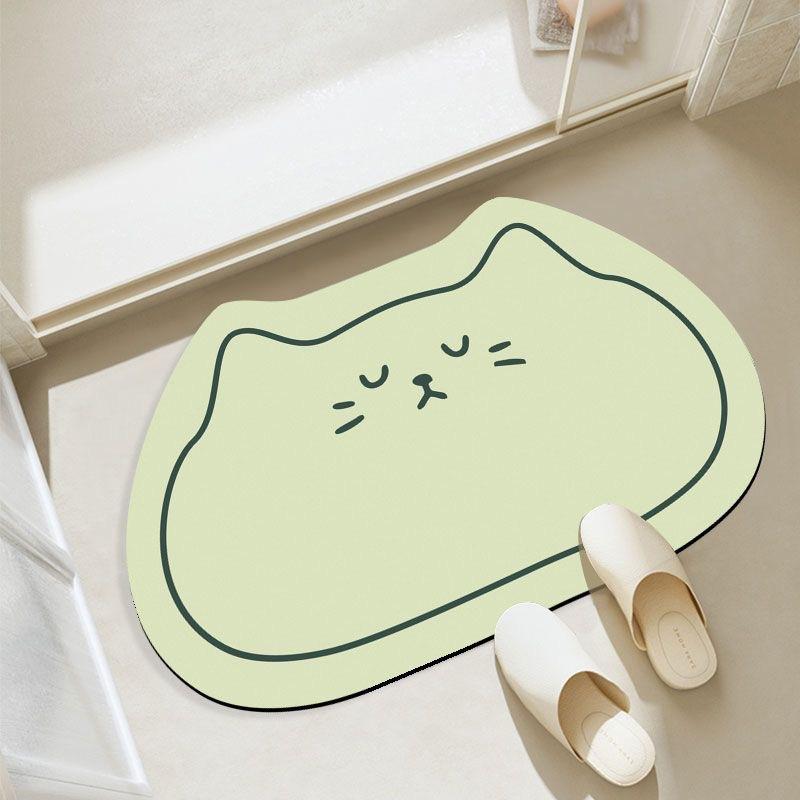 Adorable Cartoon Diatom Mud Bath Mat- Quick-Drying, Non-Slip, Ultra-Soft, Suitable for Bathroom, Laundry Room, and Entryway Decoration