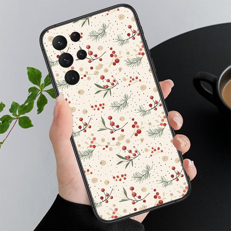 Coque de téléphone dessin animé esthétique de Noël pour Samsung A55 A16 A56 A36 A35 A15 A53 A54 A33 A34 A25 A05S A52 A52S A14 A24 A26 A71