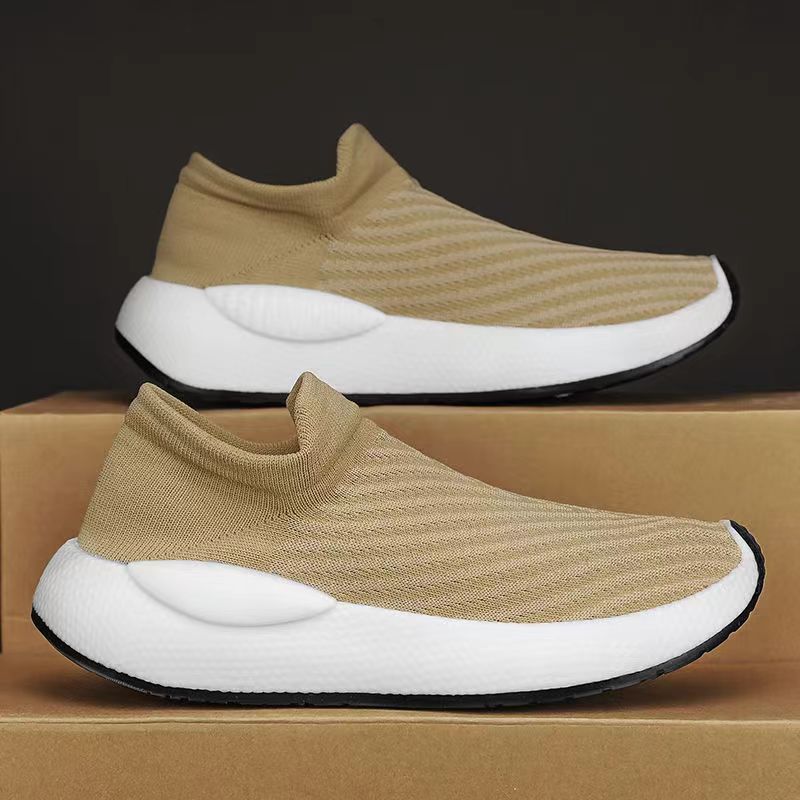 

Мужские кроссовки Легкие прогулочные туфли Дышащие теннисные туфли Без шнуровки Повседневные спортивные кроссовки Трикотажная сетка для тренировок Спортивная обувь для мужчин 44