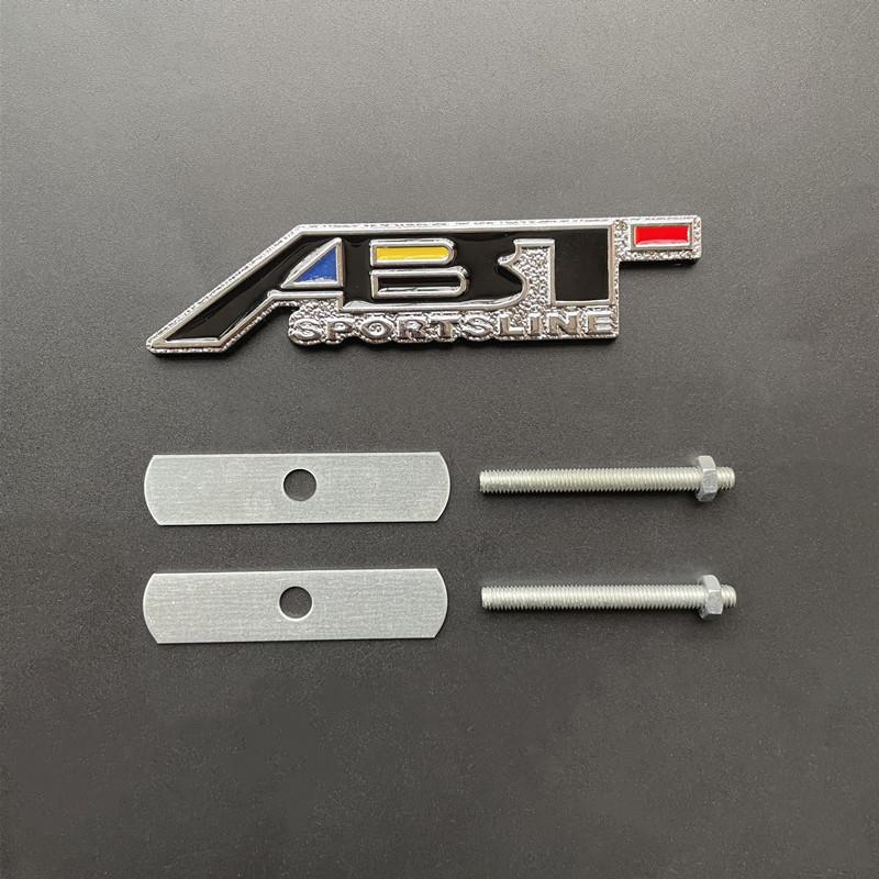 1Pc 3D Metal ABT Front Grill Rear Trunk Fender Emblem Badge Sticker Decals For Q3 Q5 Q7 A3 A4 A5 A6 B6 B8 C6 C5