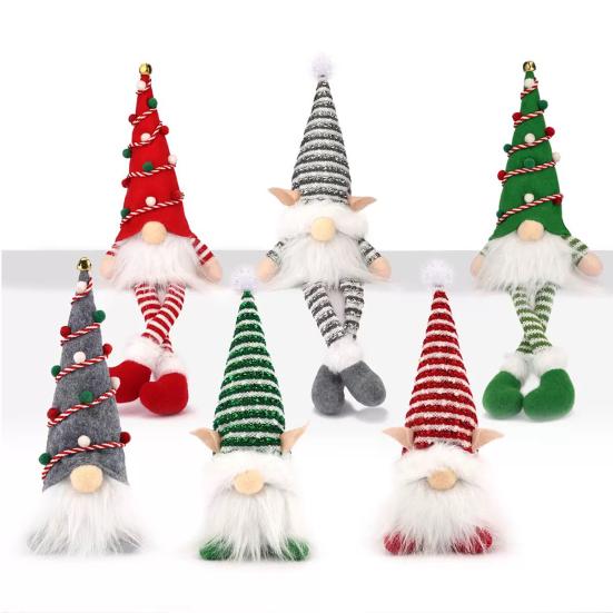 Beleuchteter Weihnachtswichtel Handgefertigtes Plüsch skandinavischer schwedischer Tomte Leuchtendes Weihnachtsmann-Elfen-Spielzeug für Winter-Tischplatte Etagenständer Indoor-Weihnachtsdeko