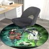 1pc Anime Soccer Player Design Round Carpet - Office Chair Mat, Non-Slip Rug for Home Decor, Seasonal Gift, Suitable for Office, Living Room