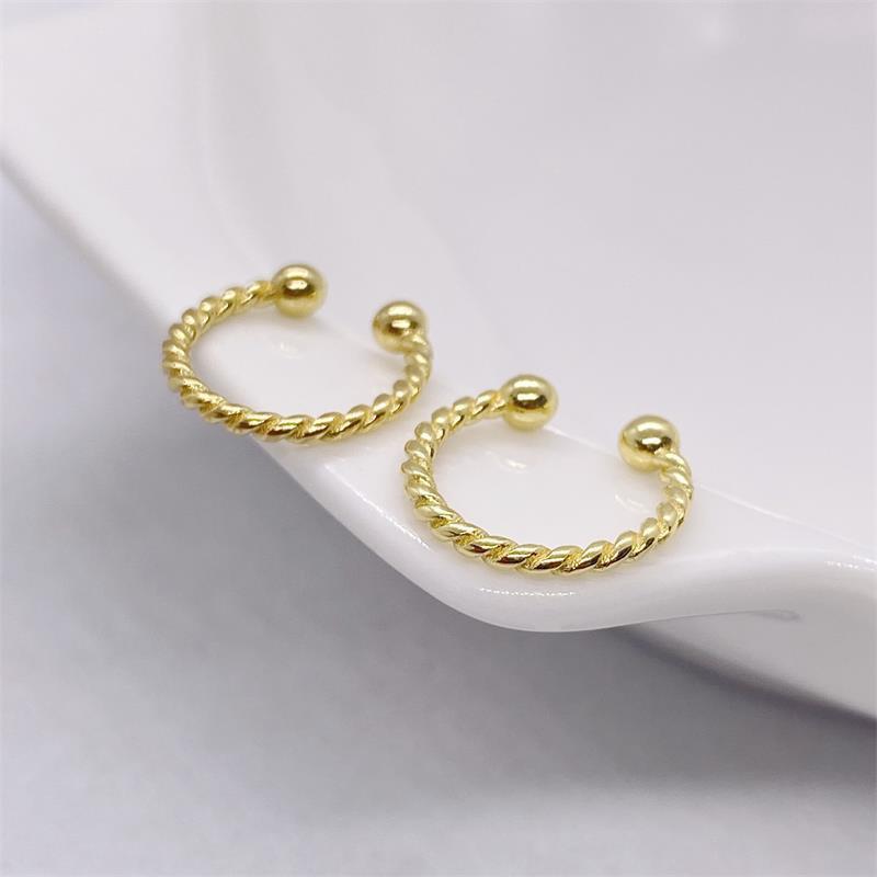 Korean Version of Hip-hop Trend Ear Bone Clip Women's Ear Buckle Twist Personality No Ear Piercing Ear Clip Temperament Stud Earrings Jewelry