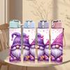 1PC Two Cute Purple Gnome Cartoon Print 750ml Color Plastic Sports Water Bottle Leakproof Flip Straw Lid Suitable for Sports Office Home Use