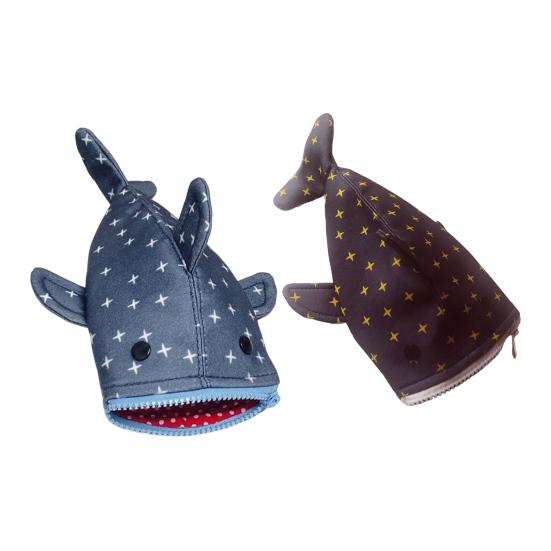 Pencil Bag Shark Shape Smooth Zipper Closure Pen Holder Large Capacity Thickened Funny Stationery Organizer