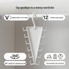 V-Shaped Double-Sided Hanger for Belts, Scarves, & Clothes - Stackable Multi-Item Storage Rack