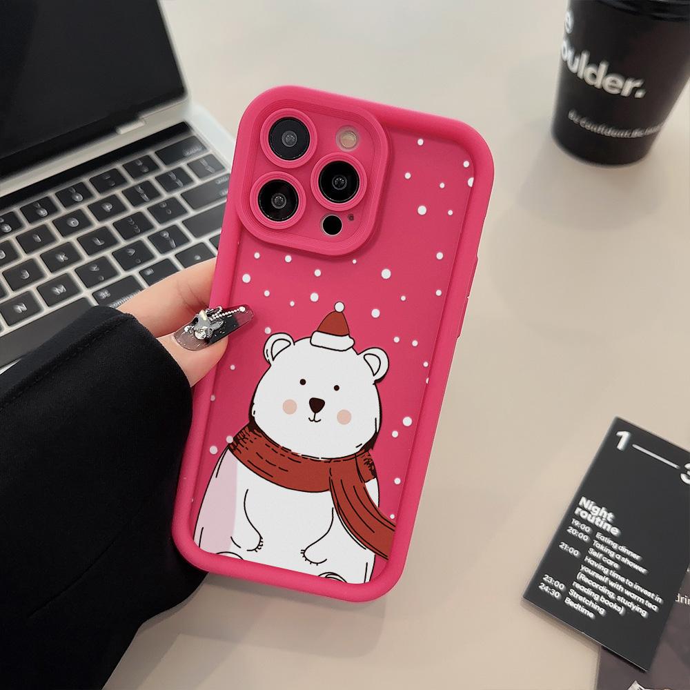 Christmas Phone Case for iPhone 11 13 12 14 15 16 Pro Max XR XS Samsung A15 A55 A05 Redmi 12 13C OPPO A16 A18 Reno 11 Vivo Y17S Y12 Infinix Note 40