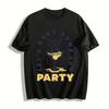 Shaka Hand Cocktail Print Lets Have Some Fun Party Top Pure Cotton T-shirt
