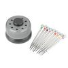 9Pcs Set Watch Slotted Screwdriver Set Repair Watchmakers Tools with Swivel Base Plate