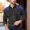 Men'S Fashionable Lapel And Shoulder Length Long Sleeved Casual Top