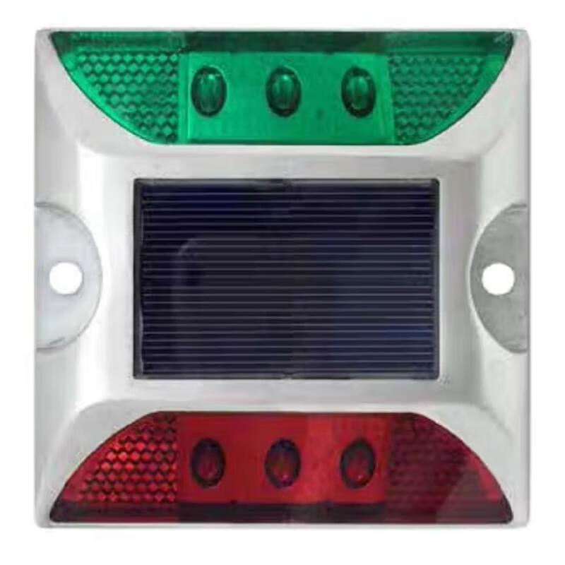 Solarbetriebene zweifarbige LED-Straßenmarkierungsleuchte