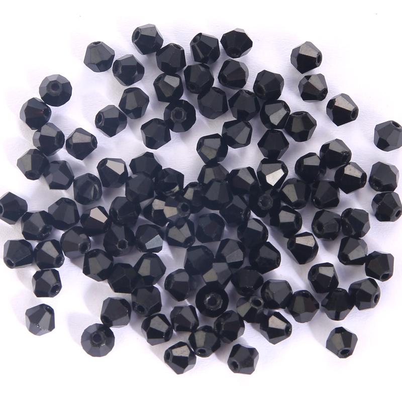 200 Pièces 4MM Perles de Verre Forme Cônes Cristaux Facettés pour la Fabrication de Bijoux Bracelet Collier Boucles d'Oreilles Perles DIY