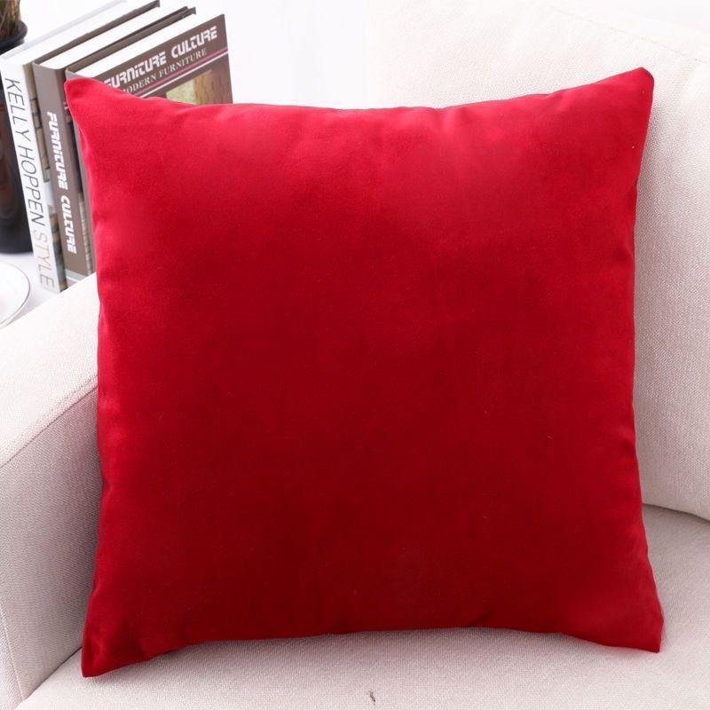 Candy Color Cushion Cover Solid Color Velvet Cushion Cover For Sofa Car Home Decorative Pillow Cover Simple Decoration 50*50cm