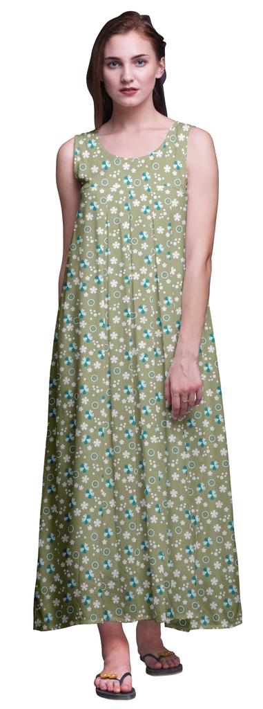 Bimba Rayon Rayon Nightgowns For WomenA   Maxi Printed Sleepwear Night