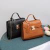 Borsa a Mano Mini Elegante con Texture Coccodrillo per Donna Colore Unico Chiusura a Twist Borse da Donna Borsa Tote Firmata per Donna Portamonete