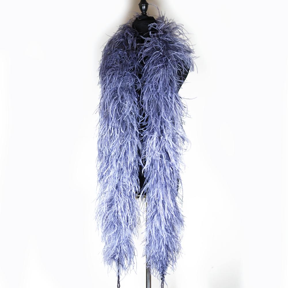 2 Metes Fluffy Ostrich Feather Boa Trim for Party Shawl Craft Ostrich Feathers Boa Wedding Dress Decoration Scarf 5/10/15/25ply