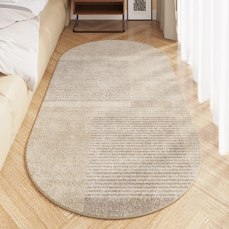 

Ковер для гостиной в стиле васаби, овальный полосатый ковер для спальни, пушистый мягкий плюшевый ковер, домашний, моющийся, утолщенный коврик для пола 160*230cm