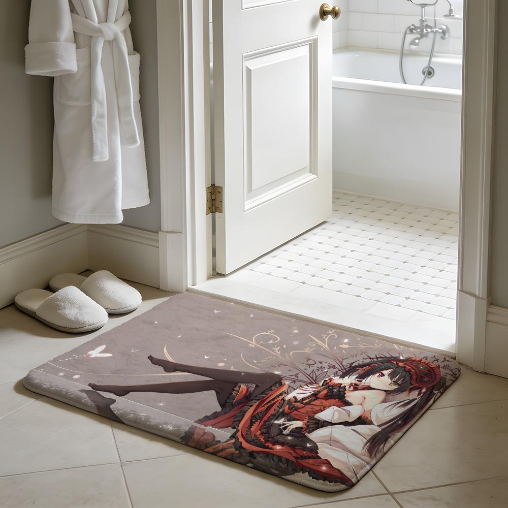 NNahida GGenshin IImpact Anime Game Floor Mat Soft Flannel Absorbent Mat Non-Slip Rug Home Bedroom Bathroom